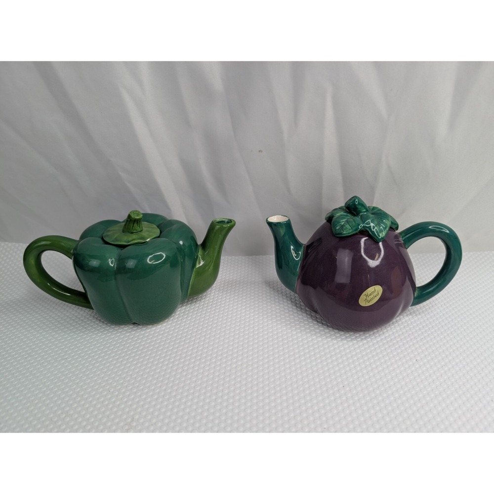 Papel Freelance Eggplant Green Pepper Teapot Lot Vegetable